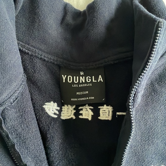 Youngla Quarter Zip Sweatshirt in Navy - Picture 3 of 4